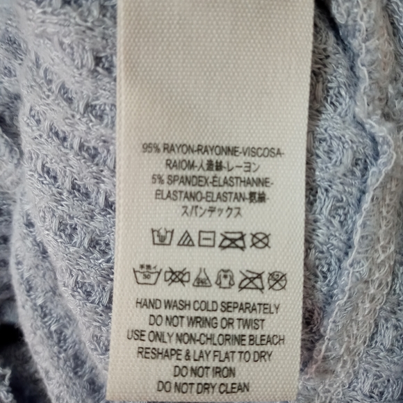 Free People Waffle knit thermal lavender raw hem - Picture 11 of 12